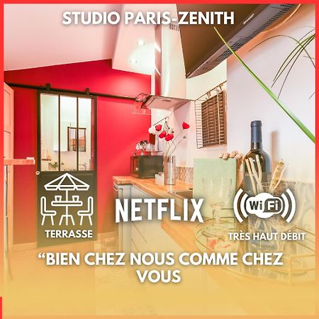 Appartement Paris-Zenith-Bienvenue-Terrasse-Netflix à Pantin Extérieur photo