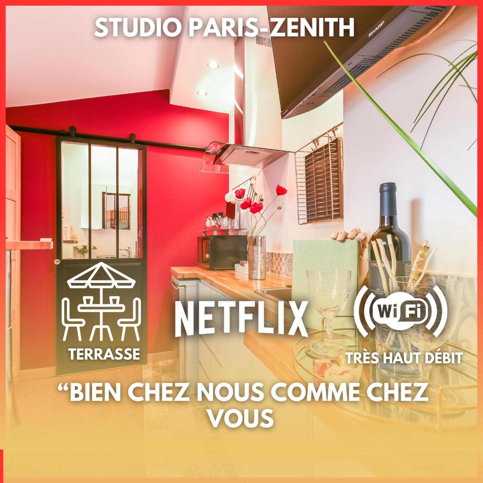 Appartement Paris-Zenith-Bienvenue-Terrasse-Netflix à Pantin Extérieur photo